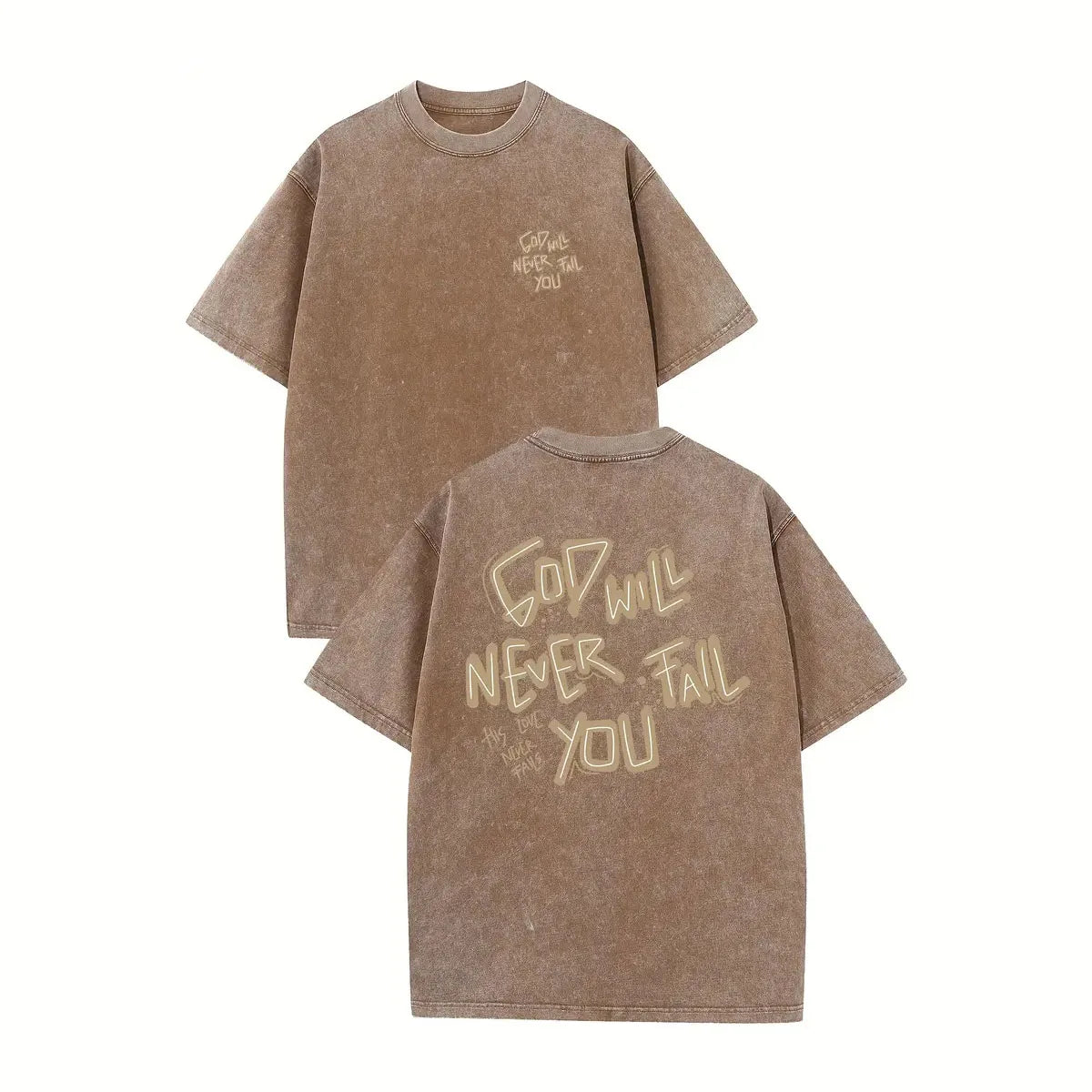 Coffee Heavyweight Vintage Oversized T-Shirt